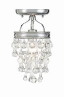 One Light Semi Flush Mount by Crystorama - Calypso Collection, Polished Chrome Finish - 131-CH_CEILING