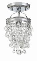One Light Semi Flush Mount by Crystorama - Calypso Collection, Polished Chrome Finish - 131-CH_CEILING