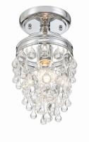 One Light Semi Flush Mount by Crystorama - Calypso Collection, Polished Chrome Finish - 131-CH_CEILING
