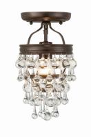 One Light Semi Flush Mount by Crystorama - Calypso Collection, Vibrant Bronze Finish - 131-VZ_CEILING