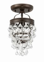 One Light Semi Flush Mount by Crystorama - Calypso Collection, Vibrant Bronze Finish - 131-VZ_CEILING