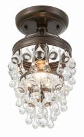 One Light Semi Flush Mount by Crystorama - Calypso Collection, Vibrant Bronze Finish - 131-VZ_CEILING