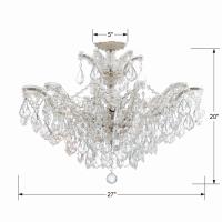 Six Light Semi Flush Mount by Crystorama - Maria Theresa Collection, Polished Chrome Finish - 4439-CH-CL-MWP_CEILING