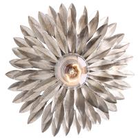 One Light Wall Sconce by Crystorama - Broche Collection, Antique Silver Finish - 500-SA