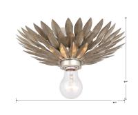 One Light Wall Sconce by Crystorama - Broche Collection, Antique Silver Finish - 500-SA
