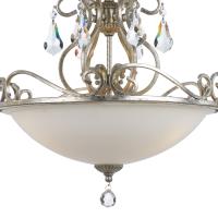 Three Light Semi Flush Mount by Crystorama - Ashton Collection, Olde Silver Finish - 5010-OS-CL-MWP