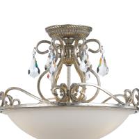 Three Light Semi Flush Mount by Crystorama - Ashton Collection, Olde Silver Finish - 5010-OS-CL-MWP