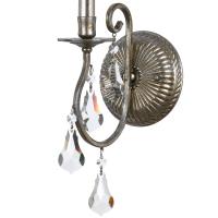 One Light Wall Sconce by Crystorama - Ashton Collection, Olde Silver Finish - 5011-OS-CL-MWP