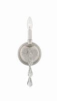 One Light Wall Sconce by Crystorama - Ashton Collection, Olde Silver Finish - 5011-OS-CL-MWP