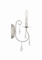 One Light Wall Sconce by Crystorama - Ashton Collection, Olde Silver Finish - 5011-OS-CL-MWP