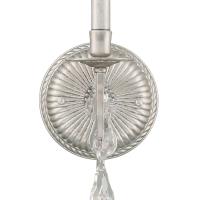 One Light Wall Sconce by Crystorama - Ashton Collection, Olde Silver Finish - 5011-OS-CL-MWP