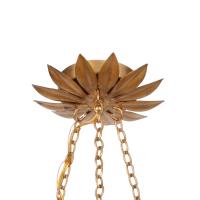 Six Light Semi Flush Mount by Crystorama - Broche Collection, Antique Gold Finish - 517-GA_CEILING