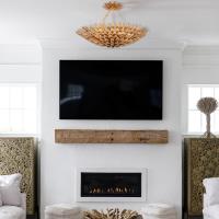 Six Light Semi Flush Mount by Crystorama - Broche Collection, Antique Gold Finish - 517-GA_CEILING
