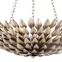 Six Light Chandelier by Crystorama - Broche Collection, Antique Silver Finish - 517-SA