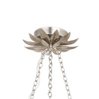 Six Light Chandelier by Crystorama - Broche Collection, Antique Silver Finish - 517-SA