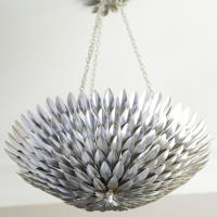 Six Light Chandelier by Crystorama - Broche Collection, Antique Silver Finish - 517-SA