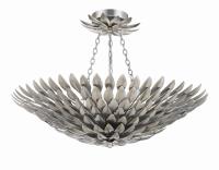 Six Light Chandelier by Crystorama - Broche Collection, Antique Silver Finish - 517-SA