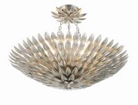 Six Light Semi Flush Mount by Crystorama - Broche Collection, Antique Silver Finish - 517-SA_CEILING