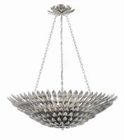 Eight Light Chandelier by Crystorama - Broche Collection, Antique Silver Finish - 519-SA