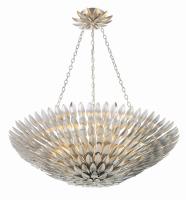 Eight Light Chandelier by Crystorama - Broche Collection, Antique Silver Finish - 519-SA