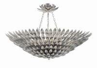 Eight Light Semi Flush Mount by Crystorama - Broche Collection, Antique Silver Finish - 519-SA_CEILING