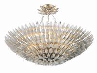 Eight Light Semi Flush Mount by Crystorama - Broche Collection, Antique Silver Finish - 519-SA_CEILING