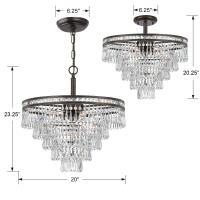Seven Light Chandelier by Crystorama - Mercer Collection, English Bronze Finish - 5264-EB-CL-MWP