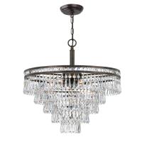 Seven Light Chandelier by Crystorama - Mercer Collection, English Bronze Finish - 5264-EB-CL-MWP