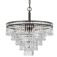 Seven Light Chandelier by Crystorama - Mercer Collection, English Bronze Finish - 5264-EB-CL-MWP