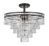 Seven Light Semi Flush Mount by Crystorama - Mercer Collection, English Bronze Finish - 5264-EB-CL-MWP_CEILING