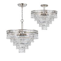 Seven Light Chandelier by Crystorama - Mercer Collection, Olde Silver Finish - 5264-OS-CL-MWP