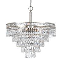 Seven Light Chandelier by Crystorama - Mercer Collection, Olde Silver Finish - 5264-OS-CL-MWP