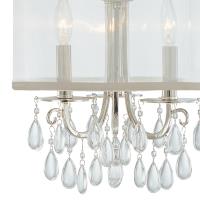 Three Light Semi Flush Mount by Crystorama - Hampton Collection, Polished Chrome Finish - 5623-CH_CEILING