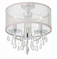 Three Light Semi Flush Mount by Crystorama - Hampton Collection, Polished Chrome Finish - 5623-CH_CEILING