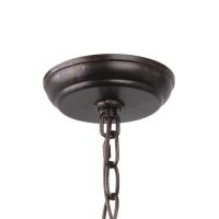 One Light Mini Chandelier by Crystorama - Luna Collection, English Bronze + Antique Gold Finish - 580-EB-GA