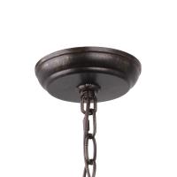 Four Light Mini Chandelier by Crystorama - Luna Collection, English Bronze + Antique Gold Finish - 584-EB-GA