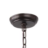 Six Light Chandelier by Crystorama - Luna Collection, English Bronze + Antique Gold Finish - 585-EB-GA