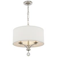 Three Light Mini Chandelier by Crystorama - Mirage Collection, Polished Nickel Finish - 8005-PN