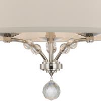 Three Light Semi Flush Mount by Crystorama - Mirage Collection, Polished Nickel Finish - 8005-PN_CEILING