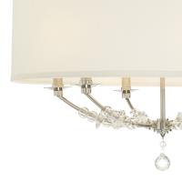 Six Light Chandelier by Crystorama - Mirage Collection, Polished Nickel Finish - 8006-PN