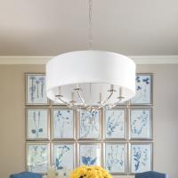 Six Light Chandelier by Crystorama - Mirage Collection, Polished Nickel Finish - 8006-PN