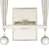 Two Light Wall Sconce by Crystorama - Paxton Collection, Polished Nickel Finish - 8102-PN