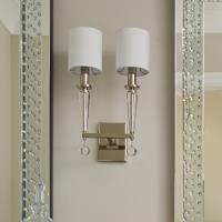 Two Light Wall Sconce by Crystorama - Paxton Collection, Polished Nickel Finish - 8102-PN