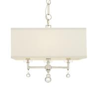 Four Light Chandelier by Crystorama - Paxton Collection, Polished Nickel Finish - 8105-PN