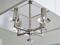Four Light Chandelier by Crystorama - Paxton Collection, Polished Nickel Finish - 8105-PN