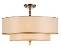 Five Light Semi Flush Mount by Crystorama - Luxo Collection, Antique Brass Finish - 9507-AB_CEILING