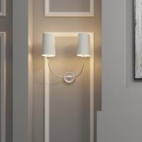 Two Light Wall Sconce by Crystorama - Sylvan Collection, Polished Nickel Finish - 2242-PN
