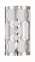 One Light Wall Sconce by Crystorama - Jennings Collection, Polished Nickel Finish - 2262-PN