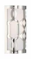 One Light Wall Sconce by Crystorama - Jennings Collection, Polished Nickel Finish - 2262-PN