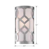 One Light Wall Sconce by Crystorama - Jennings Collection, Polished Nickel Finish - 2262-PN